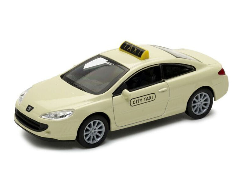 Welly Peugeot Coupe 407 TAXI 1:34 krémové